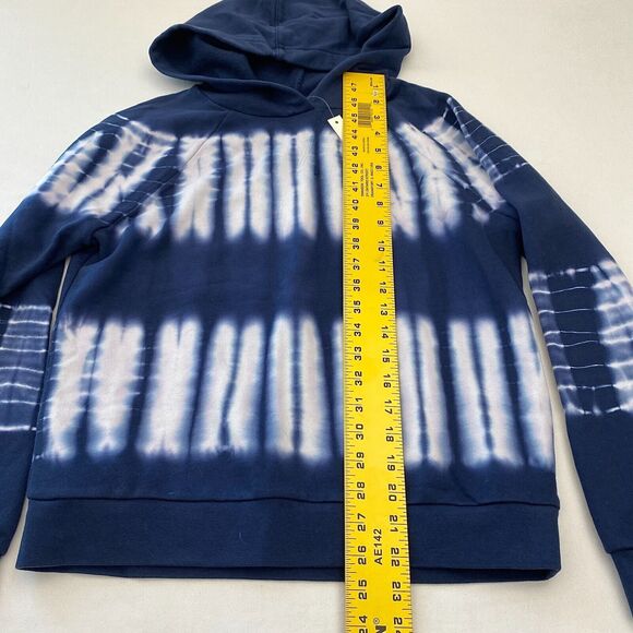 NWT Madewell Blue Tie Dye Hoodie Sweatshirt Pullover 100% Cotton Womens Small - Picture 6 of 8